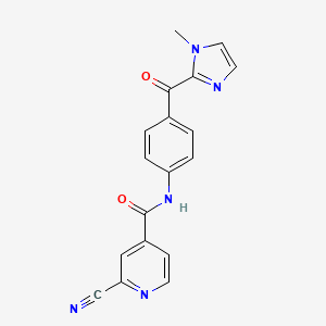 2-cyano-N-[4-(1-methyl-1H-imidazole-2-carbonyl)phenyl]pyridine-4-carboxamide