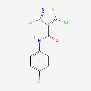 molecular formula C10H5Cl3N2OS B2984317 3,5-dichloro-N-(4-chlorophenyl)-1,2-thiazole-4-carboxamide CAS No. 663939-34-2