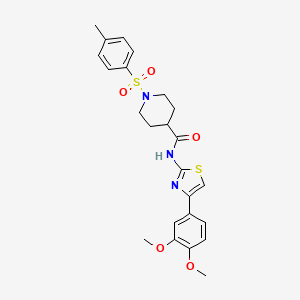 N-(4-(3,4-dimethoxyphenyl)thiazol-2-yl)-1-tosylpiperidine-4-carboxamide