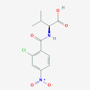 (2S)-2-[(2-chloro-4-nitrobenzoyl)amino]-3-methylbutanoic acid