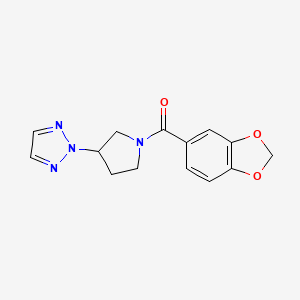 (3-(2H-1,2,3-triazol-2-yl)pyrrolidin-1-yl)(benzo[d][1,3]dioxol-5-yl)methanone