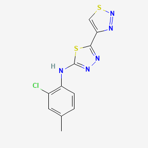 N-(2-Chloro-4-methylphenyl)-5-(thiadiazol-4-yl)-1,3,4-thiadiazol-2-amine