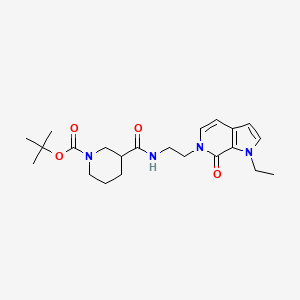 tert-butyl 3-((2-(1-ethyl-7-oxo-1H-pyrrolo[2,3-c]pyridin-6(7H)-yl)ethyl)carbamoyl)piperidine-1-carboxylate