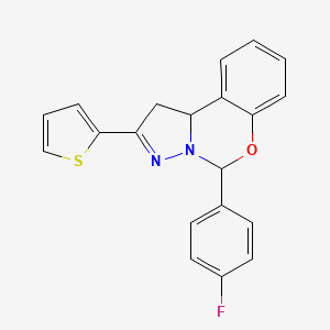 5-(4-fluorophenyl)-2-thiophen-2-yl-5,10b-dihydro-1H-pyrazolo[1,5-c][1,3]benzoxazine