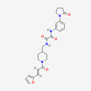 (E)-N1-((1-(3-(furan-2-yl)acryloyl)piperidin-4-yl)methyl)-N2-(3-(2-oxopyrrolidin-1-yl)phenyl)oxalamide