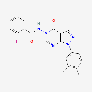 N-(1-(3,4-dimethylphenyl)-4-oxo-1H-pyrazolo[3,4-d]pyrimidin-5(4H)-yl)-2-fluorobenzamide