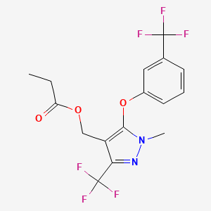 {1-methyl-3-(trifluoromethyl)-5-[3-(trifluoromethyl)phenoxy]-1H-pyrazol-4-yl}methyl propionate