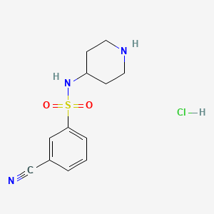 3-Cyano-N-piperidin-4-yl-benzenesulfonamide hydrochloride