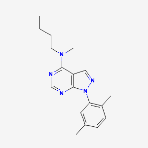 molecular formula C18H23N5 B2984346 N-butyl-1-(2,5-dimethylphenyl)-N-methyl-1H-pyrazolo[3,4-d]pyrimidin-4-amine CAS No. 955305-94-9