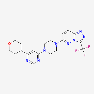 6-[4-[6-(Oxan-4-yl)pyrimidin-4-yl]piperazin-1-yl]-3-(trifluoromethyl)-[1,2,4]triazolo[4,3-b]pyridazine