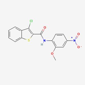 molecular formula C16H11ClN2O4S B2984364 3-氯-N-(2-甲氧基-4-硝基苯基)-1-苯并噻吩-2-甲酰胺 CAS No. 304882-75-5