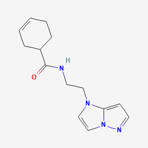 N-(2-(1H-imidazo[1,2-b]pyrazol-1-yl)ethyl)cyclohex-3-enecarboxamide