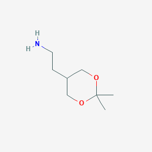 molecular formula C8H17NO2 B2984395 2-(2,2-Dimethyl-1,3-dioxan-5-yl)ethan-1-amine CAS No. 927663-67-0