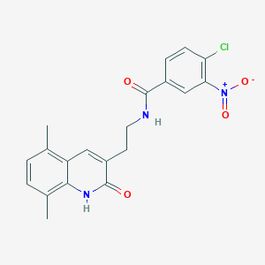 4-chloro-N-[2-(5,8-dimethyl-2-oxo-1H-quinolin-3-yl)ethyl]-3-nitrobenzamide