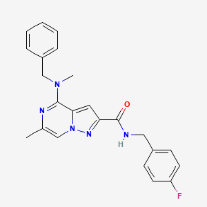 4-[benzyl(methyl)amino]-N-(4-fluorobenzyl)-6-methylpyrazolo[1,5-a]pyrazine-2-carboxamide