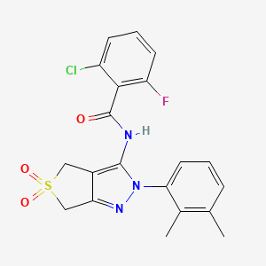 2-chloro-N-(2-(2,3-dimethylphenyl)-5,5-dioxido-4,6-dihydro-2H-thieno[3,4-c]pyrazol-3-yl)-6-fluorobenzamide