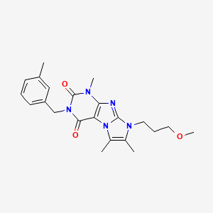 6-(3-Methoxypropyl)-4,7,8-trimethyl-2-[(3-methylphenyl)methyl]purino[7,8-a]imidazole-1,3-dione
