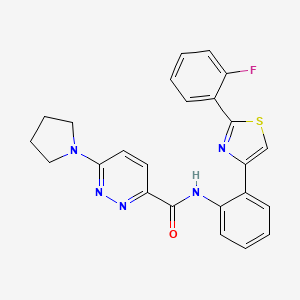 N-(2-(2-(2-fluorophenyl)thiazol-4-yl)phenyl)-6-(pyrrolidin-1-yl)pyridazine-3-carboxamide