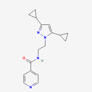 N-(2-(3,5-dicyclopropyl-1H-pyrazol-1-yl)ethyl)isonicotinamide
