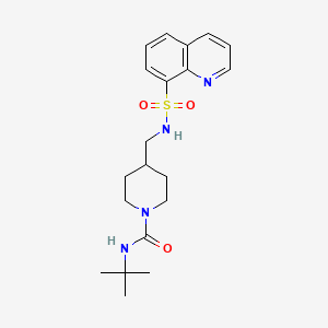 N-(tert-butyl)-4-((quinoline-8-sulfonamido)methyl)piperidine-1-carboxamide