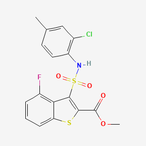 Methyl 3-[(2-chloro-4-methylphenyl)sulfamoyl]-4-fluoro-1-benzothiophene-2-carboxylate