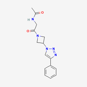 N-(2-oxo-2-(3-(4-phenyl-1H-1,2,3-triazol-1-yl)azetidin-1-yl)ethyl)acetamide