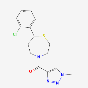(7-(2-chlorophenyl)-1,4-thiazepan-4-yl)(1-methyl-1H-1,2,3-triazol-4-yl)methanone