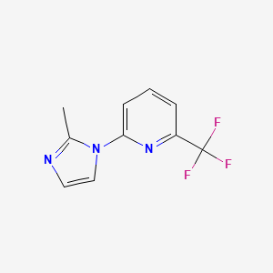 molecular formula C10H8F3N3 B2984442 2-(2-甲基-1H-咪唑-1-基)-6-(三氟甲基)吡啶 CAS No. 1465228-88-9