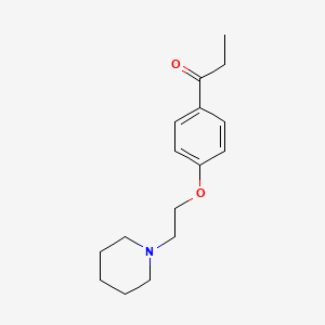 molecular formula C16H23NO2 B2984460 1-[4-(2-Piperidin-1-ylethoxy)phenyl]propan-1-one CAS No. 101255-84-9