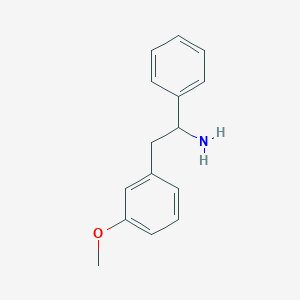 molecular formula C15H17NO B2984462 2-(3-Methoxyphenyl)-1-phenylethan-1-amine CAS No. 65017-65-4