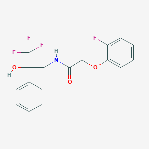 molecular formula C17H15F4NO3 B2984472 2-(2-fluorophenoxy)-N-(3,3,3-trifluoro-2-hydroxy-2-phenylpropyl)acetamide CAS No. 1351620-45-5
