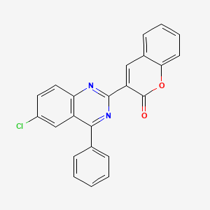 3-(6-Chloro-4-phenylquinazolin-2-yl)chromen-2-one