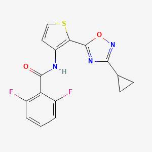 N-(2-(3-cyclopropyl-1,2,4-oxadiazol-5-yl)thiophen-3-yl)-2,6-difluorobenzamide