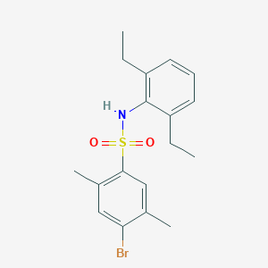 molecular formula C18H22BrNO2S B2984478 4-Bromo-N-(2,6-diethylphenyl)-2,5-dimethylbenzenesulfonamide CAS No. 2415632-19-6