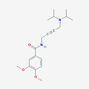 molecular formula C19H28N2O3 B2984486 N-(4-(二异丙氨基)丁-2-炔-1-基)-3,4-二甲氧基苯甲酰胺 CAS No. 1351657-84-5