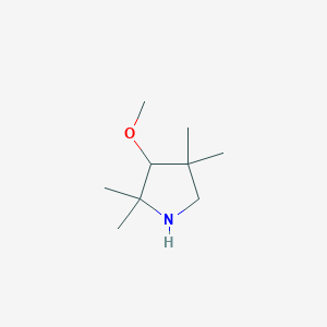 molecular formula C9H19NO B2984487 3-甲氧基-2,2,4,4-四甲基吡咯烷 CAS No. 2287339-80-2