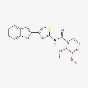 molecular formula C20H16N2O4S B2984489 N-[4-(1-苯并呋喃-2-基)-1,3-噻唑-2-基]-2,3-二甲氧基苯甲酰胺 CAS No. 941961-95-1