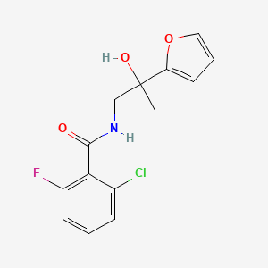 2-chloro-6-fluoro-N-(2-(furan-2-yl)-2-hydroxypropyl)benzamide