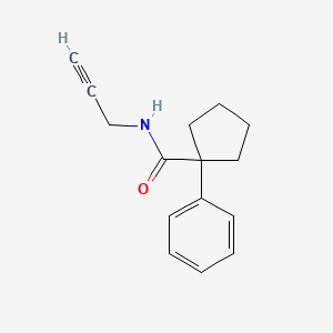 molecular formula C15H17NO B2984496 (Phenylcyclopentyl)-N-prop-2-ynylformamide CAS No. 1022422-91-8