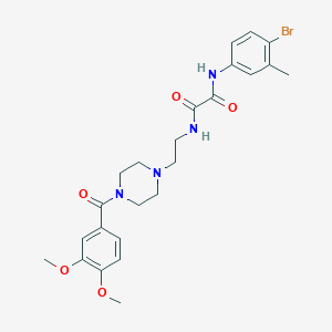 molecular formula C24H29BrN4O5 B298450 N~1~-(4-bromo-3-methylphenyl)-N~2~-{2-[4-(3,4-dimethoxybenzoyl)-1-piperazinyl]ethyl}ethanediamide 