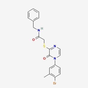 N-benzyl-2-((4-(4-bromo-3-methylphenyl)-3-oxo-3,4-dihydropyrazin-2-yl)thio)acetamide
