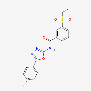 3-ethylsulfonyl-N-[5-(4-fluorophenyl)-1,3,4-oxadiazol-2-yl]benzamide
