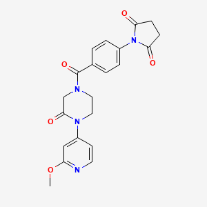1-[4-[4-(2-Methoxypyridin-4-yl)-3-oxopiperazine-1-carbonyl]phenyl]pyrrolidine-2,5-dione