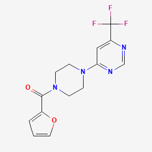 Furan-2-yl(4-(6-(trifluoromethyl)pyrimidin-4-yl)piperazin-1-yl)methanone