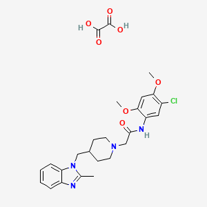 N-(5-chloro-2,4-dimethoxyphenyl)-2-(4-((2-methyl-1H-benzo[d]imidazol-1-yl)methyl)piperidin-1-yl)acetamide oxalate