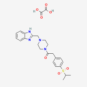 1-(4-((1H-benzo[d]imidazol-2-yl)methyl)piperazin-1-yl)-2-(4-(isopropylsulfonyl)phenyl)ethanone oxalate