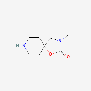 molecular formula C8H14N2O2 B2984549 3-甲基-1-氧杂-3,8-二氮杂螺[4.5]癸-2-酮 CAS No. 77225-15-1