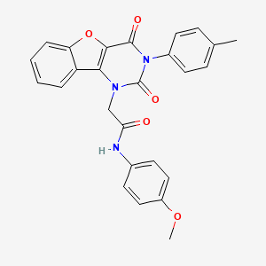 2-(2,4-dioxo-3-(p-tolyl)-3,4-dihydrobenzofuro[3,2-d]pyrimidin-1(2H)-yl)-N-(4-methoxyphenyl)acetamide