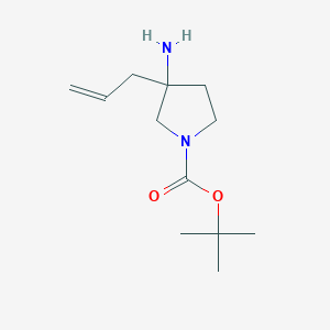 molecular formula C12H22N2O2 B2984551 3-Allyl-3-amino-1-boc-pyrrolidine CAS No. 1440960-50-8