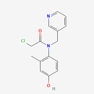 molecular formula C15H15ClN2O2 B2984562 2-chloro-N-(4-hydroxy-2-methylphenyl)-N-(pyridin-3-ylmethyl)acetamide CAS No. 1397180-14-1